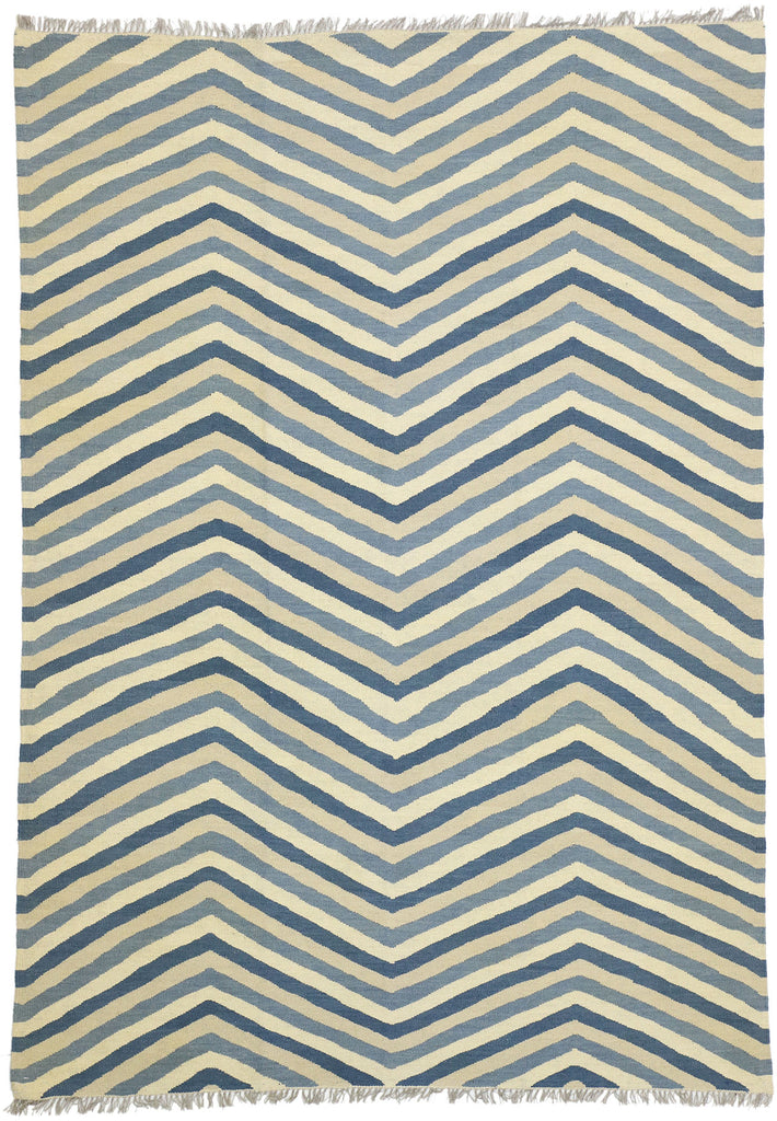 6 x 9 Coastal Style Kilim Rug 80453