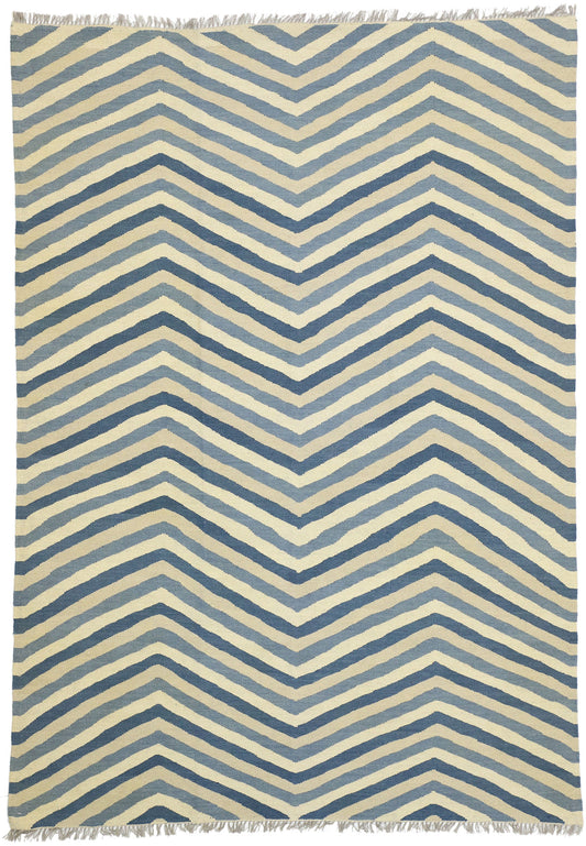 6 x 9 Coastal Style Kilim Rug 80453