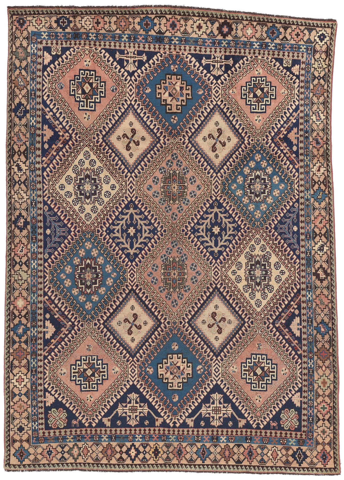 6 x 9 Antique Persian Shiraz Rug 61229