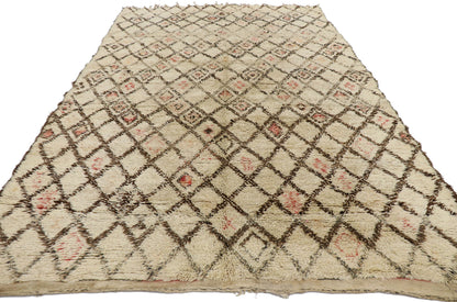 6 x 9 Vintage Moroccan Beni Ourain Rug 21359