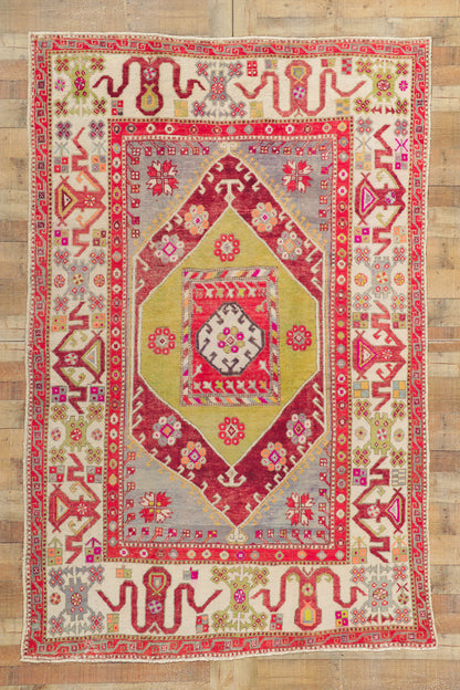 6 x 9 Vintage Turkish Oushak Rug 51784
