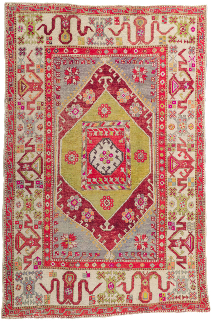 6 x 9 Vintage Turkish Oushak Rug 51784