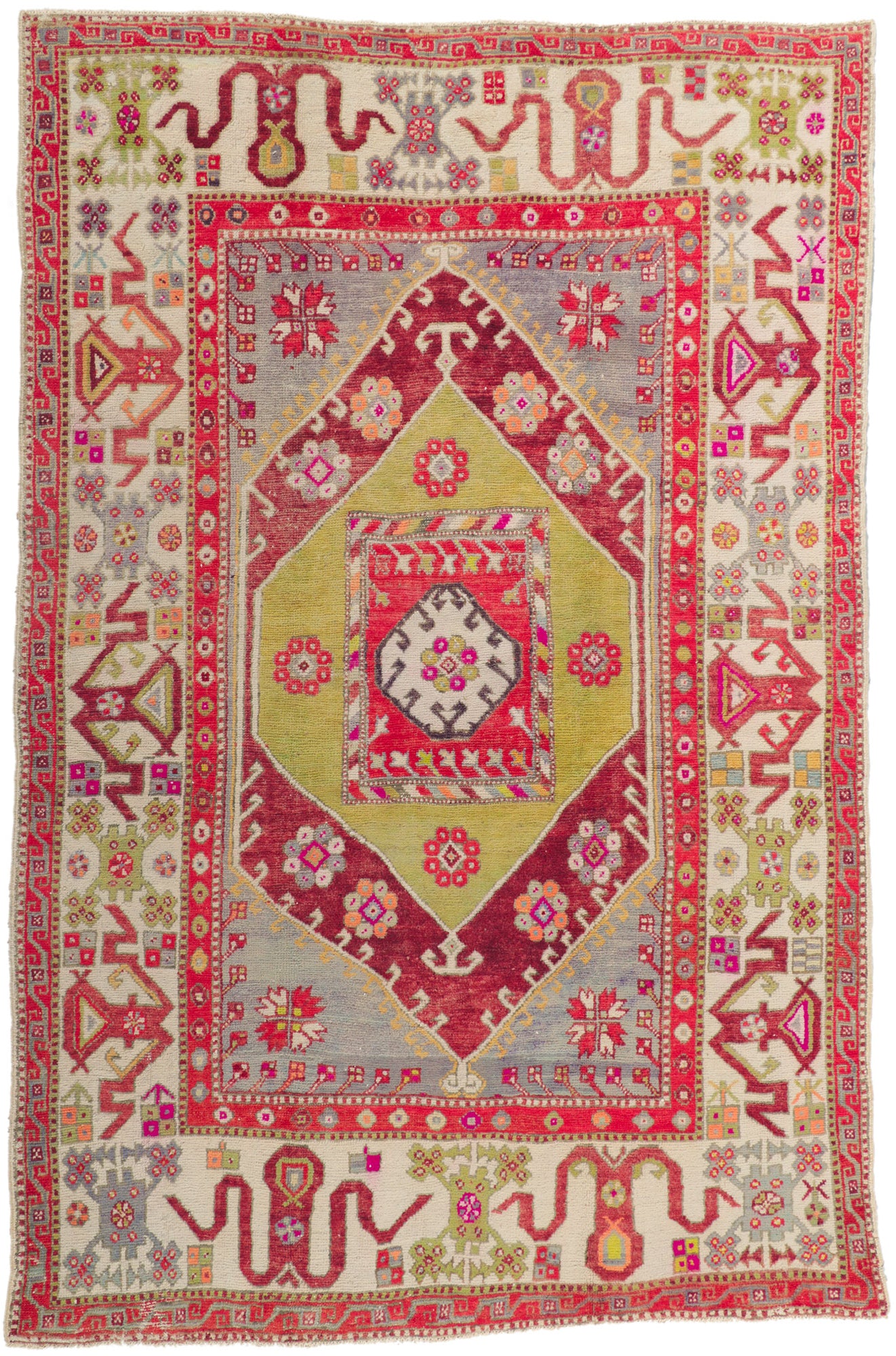 6 x 9 Vintage Turkish Oushak Rug 51784