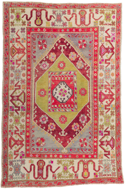 6 x 9 Vintage Turkish Oushak Rug 51784