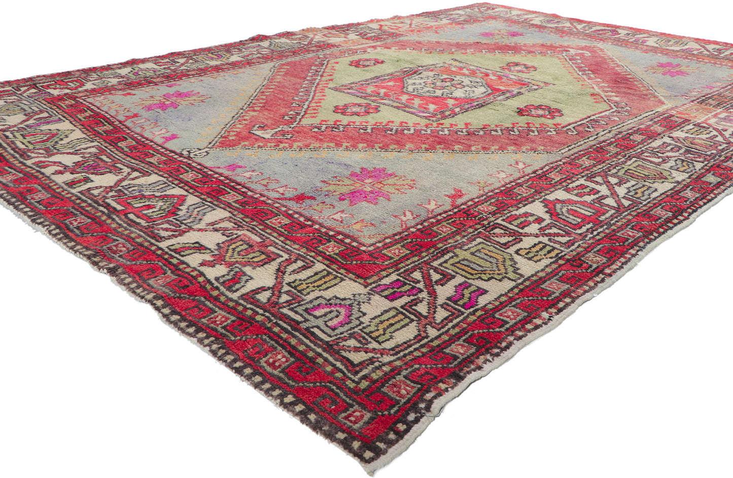 6 x 9 Vintage Turkish Oushak Rug 51786