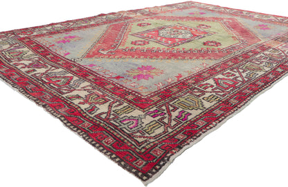 6 x 9 Vintage Turkish Oushak Rug 51786