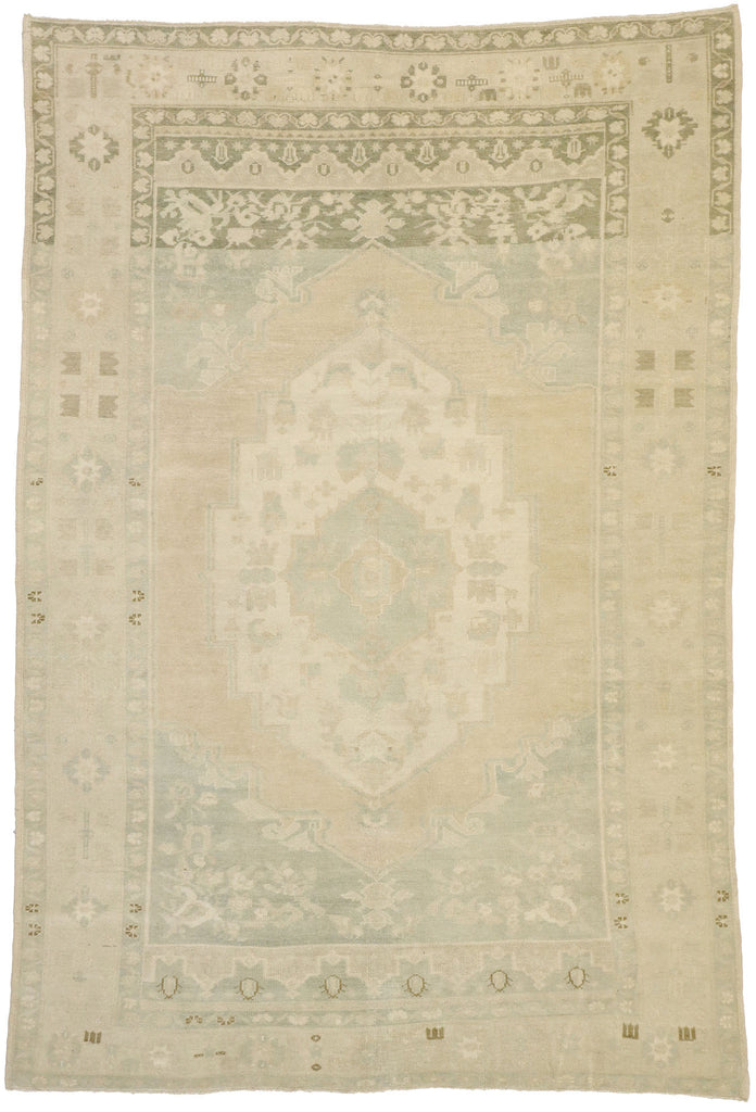 6 x 9 Vintage Turkish Oushak Rug 52809