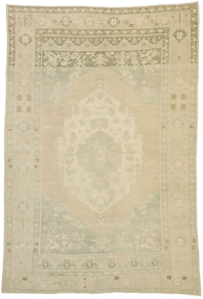 6 x 9 Vintage Turkish Oushak Rug 52809