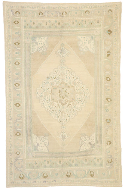 6 x 9 Vintage Turkish Oushak Rug 52810