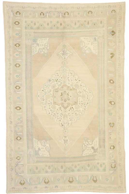 6 x 9 Vintage Turkish Oushak Rug 52810