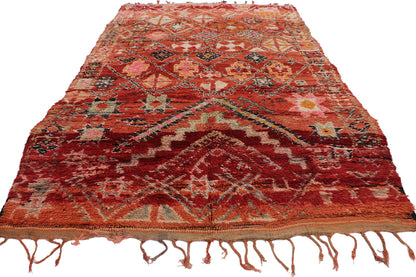 6 x 9 Vintage Red Boujad Moroccan Rug 21311