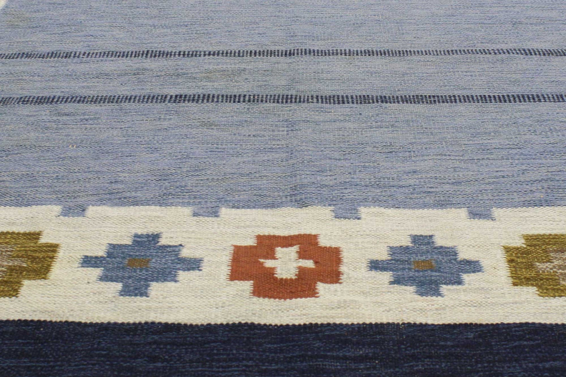 7 x 9 Ellen Stahlbrand Vintage Swedish Rollakan Rug 77035