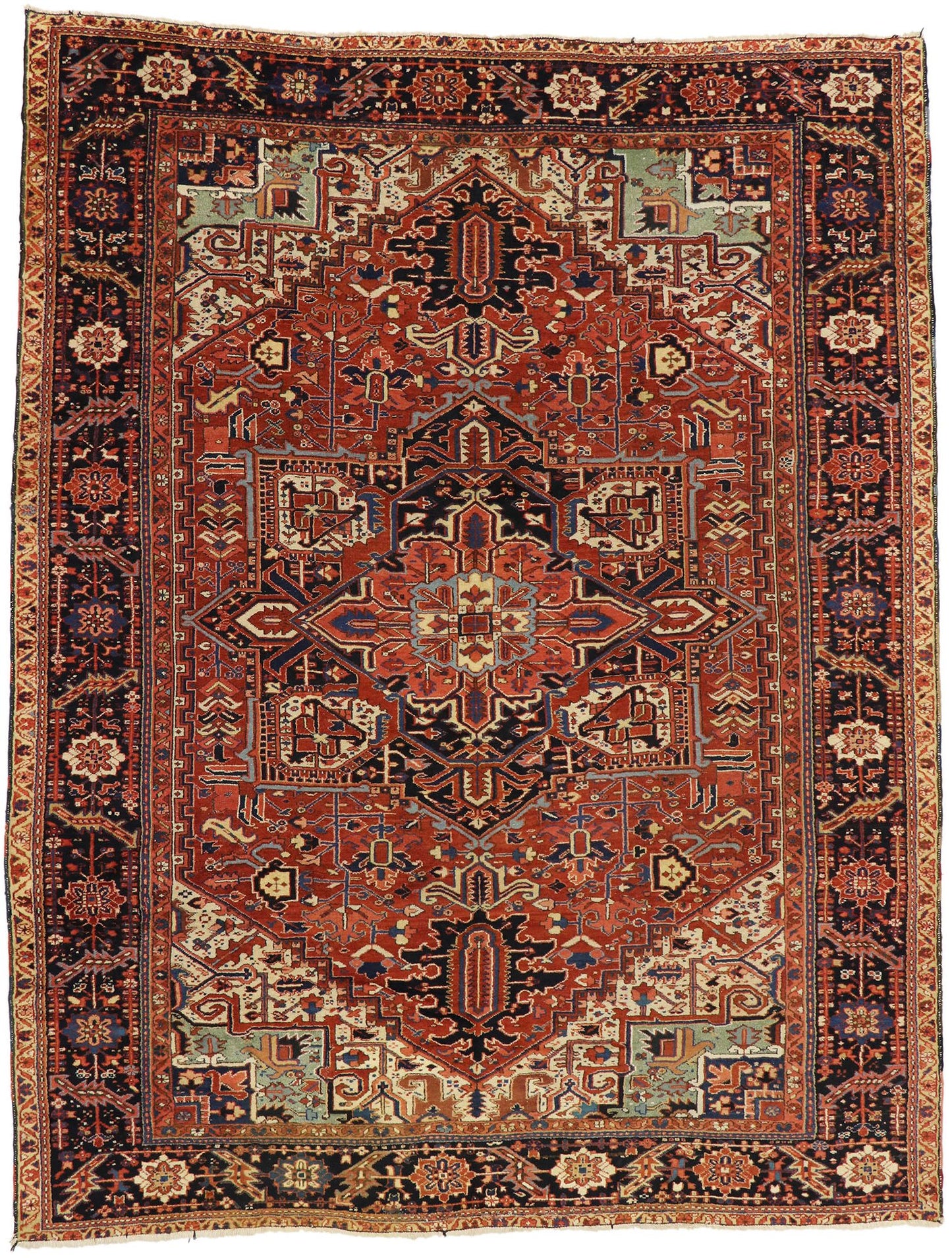 9 x 12 Antique Heriz Rug 70227