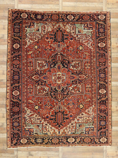 9 x 12 Antique Heriz Rug 70227