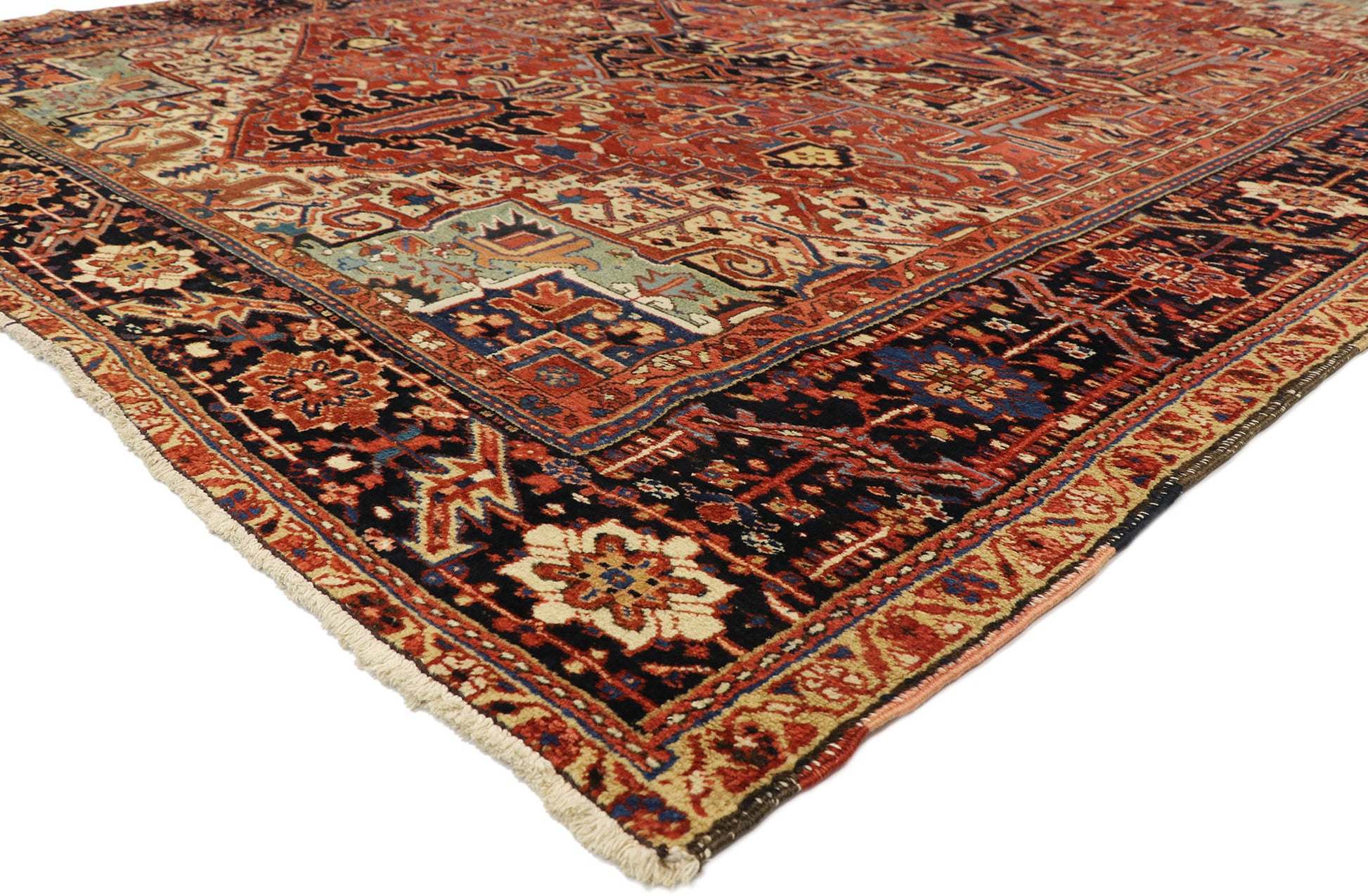 9 x 12 Antique Heriz Rug 70227