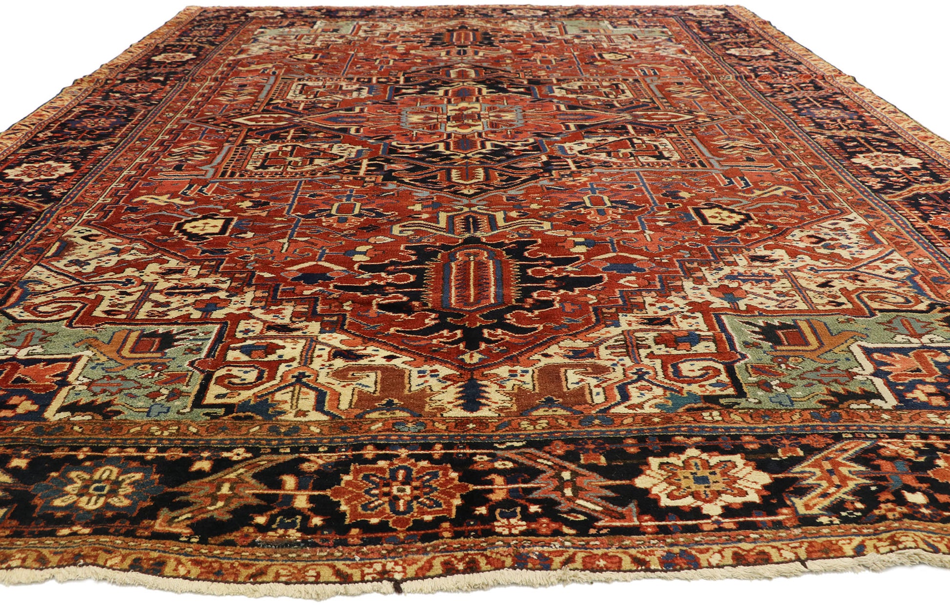 9 x 12 Antique Heriz Rug 70227