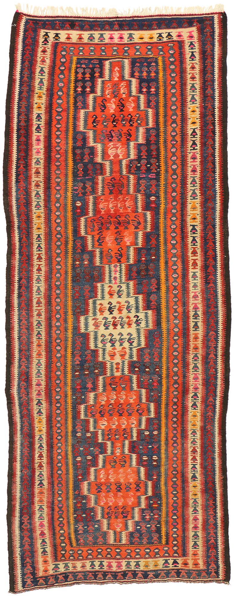 4 x 10 Vintage Turkish Kilim Rug 70468
