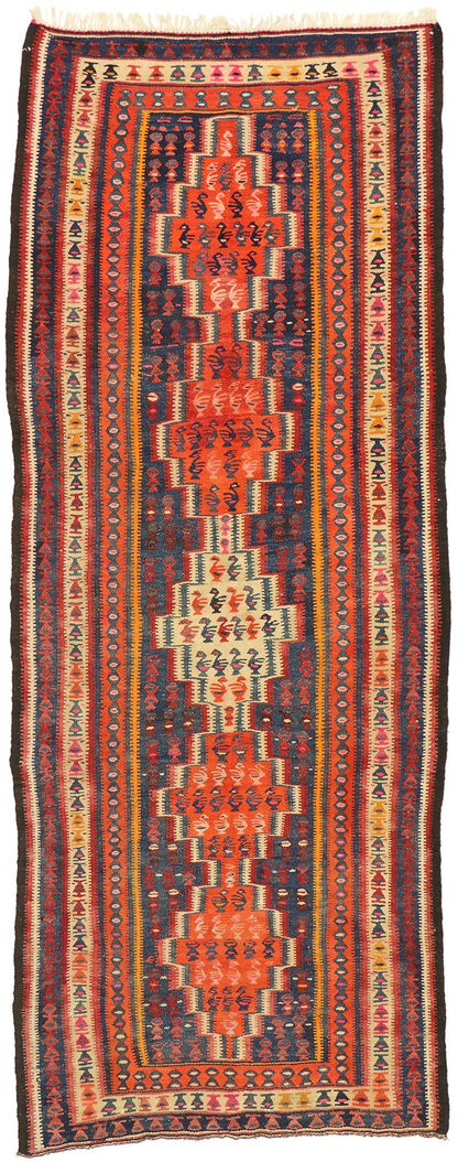 4 x 10 Vintage Turkish Kilim Rug 70468