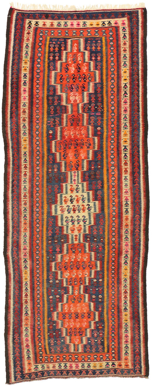 4 x 10 Vintage Turkish Kilim Rug 70468
