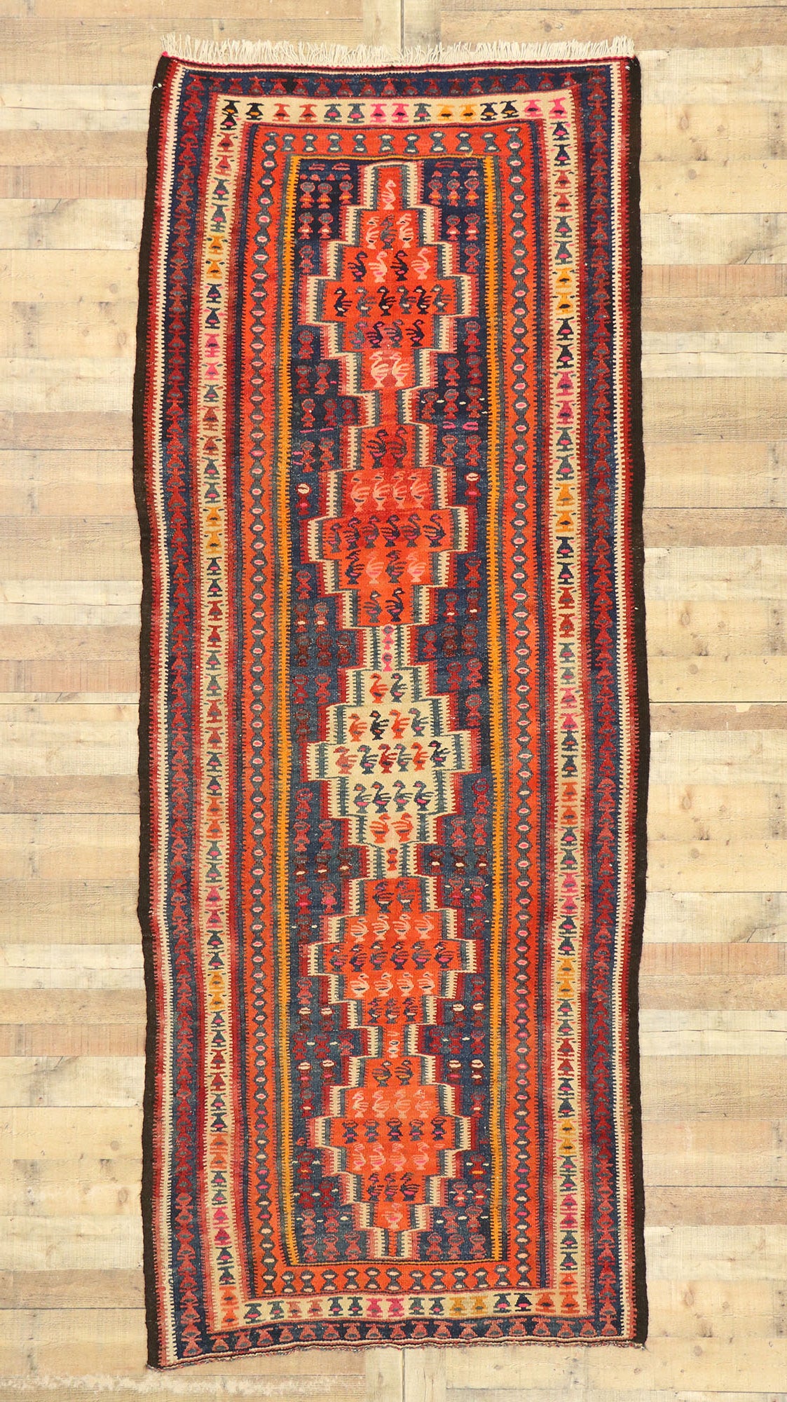 4 x 10 Vintage Turkish Kilim Rug 70468