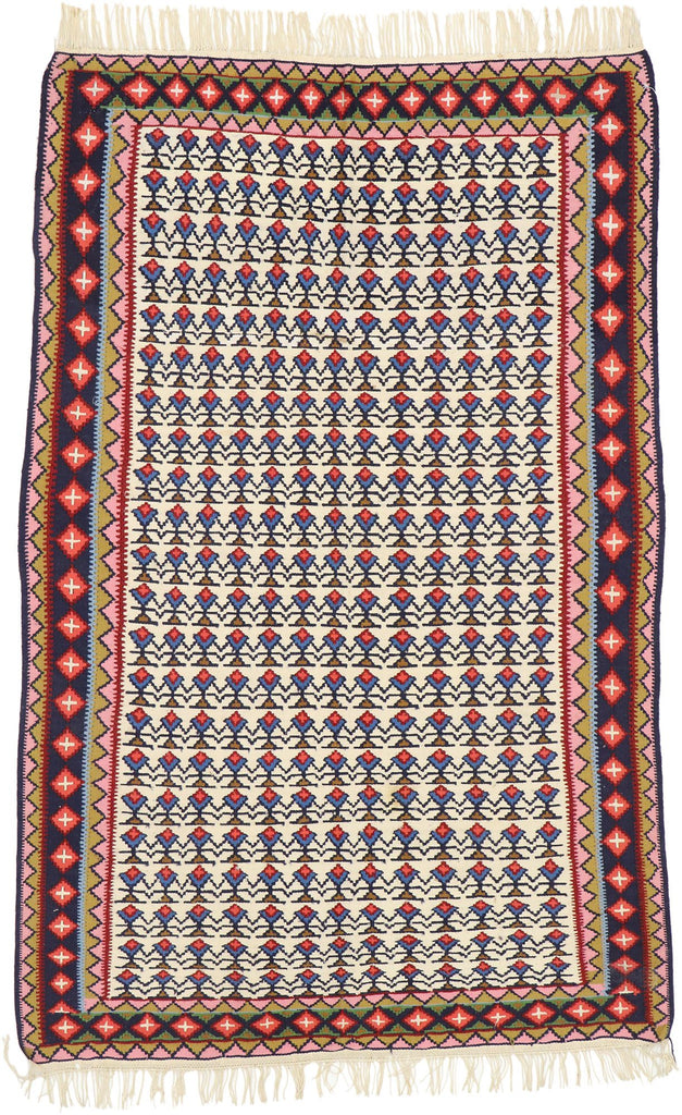 3 x 5 Vintage Persian Senneh Rug 70497