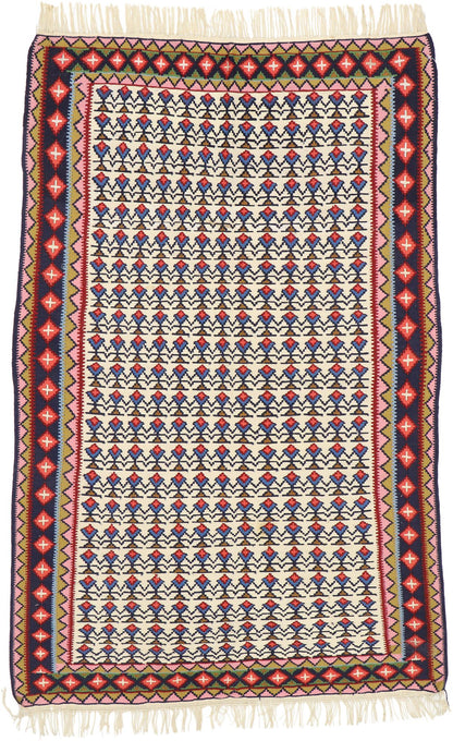 3 x 5 Vintage Persian Senneh Rug 70497
