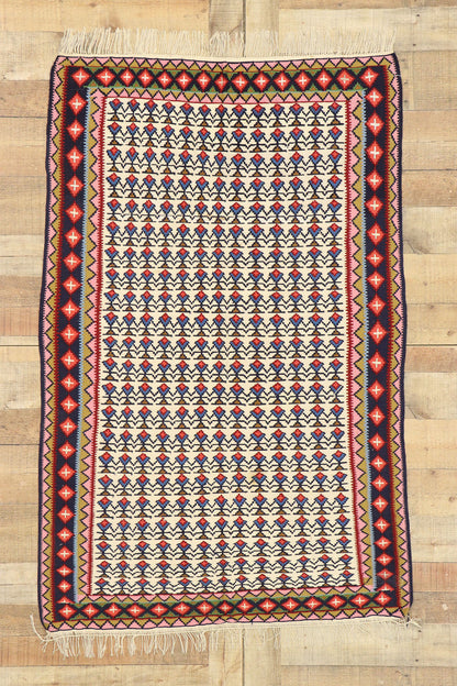 3 x 5 Vintage Persian Senneh Rug 70497