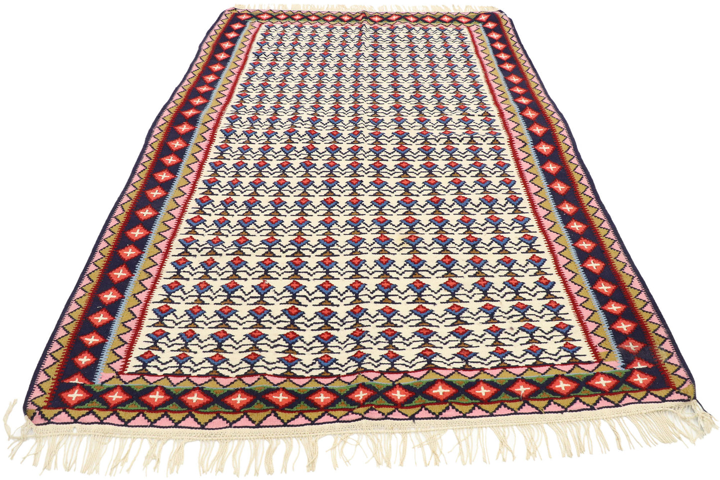 3 x 5 Vintage Persian Senneh Rug 70497