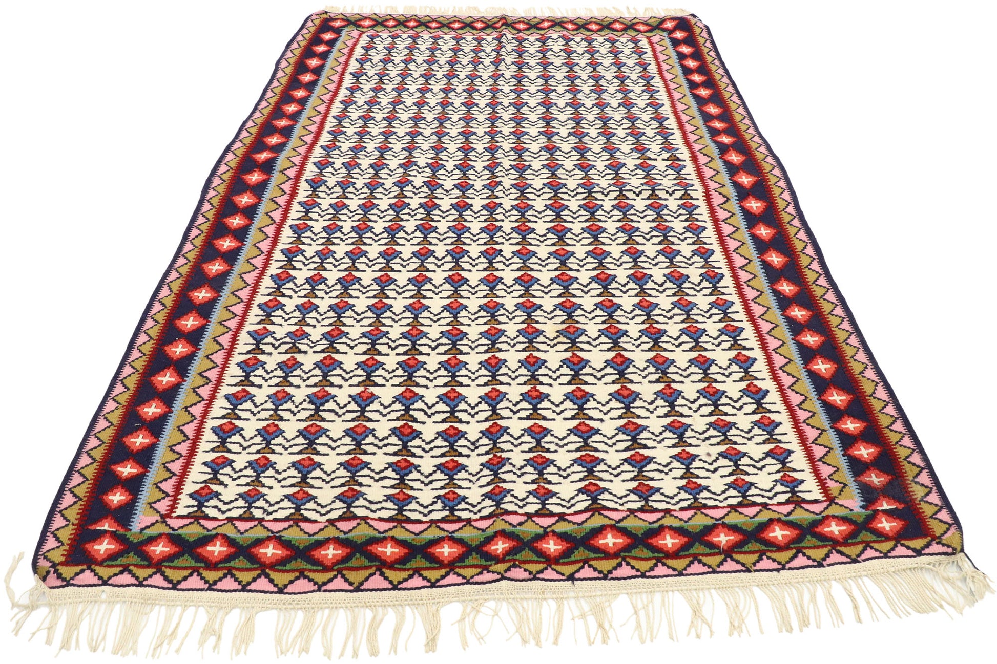 3 x 5 Vintage Persian Senneh Rug 70497