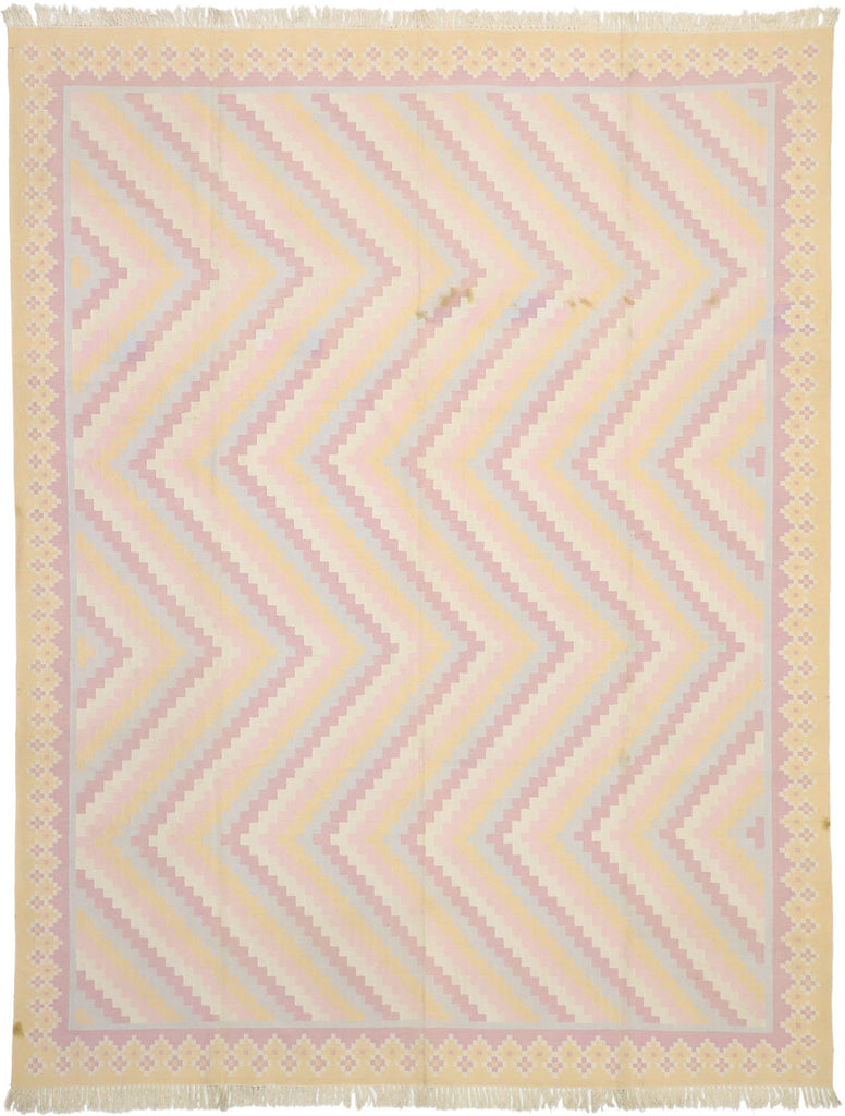 9 x 12 Vintage Indian Dhurrie Rug 70502