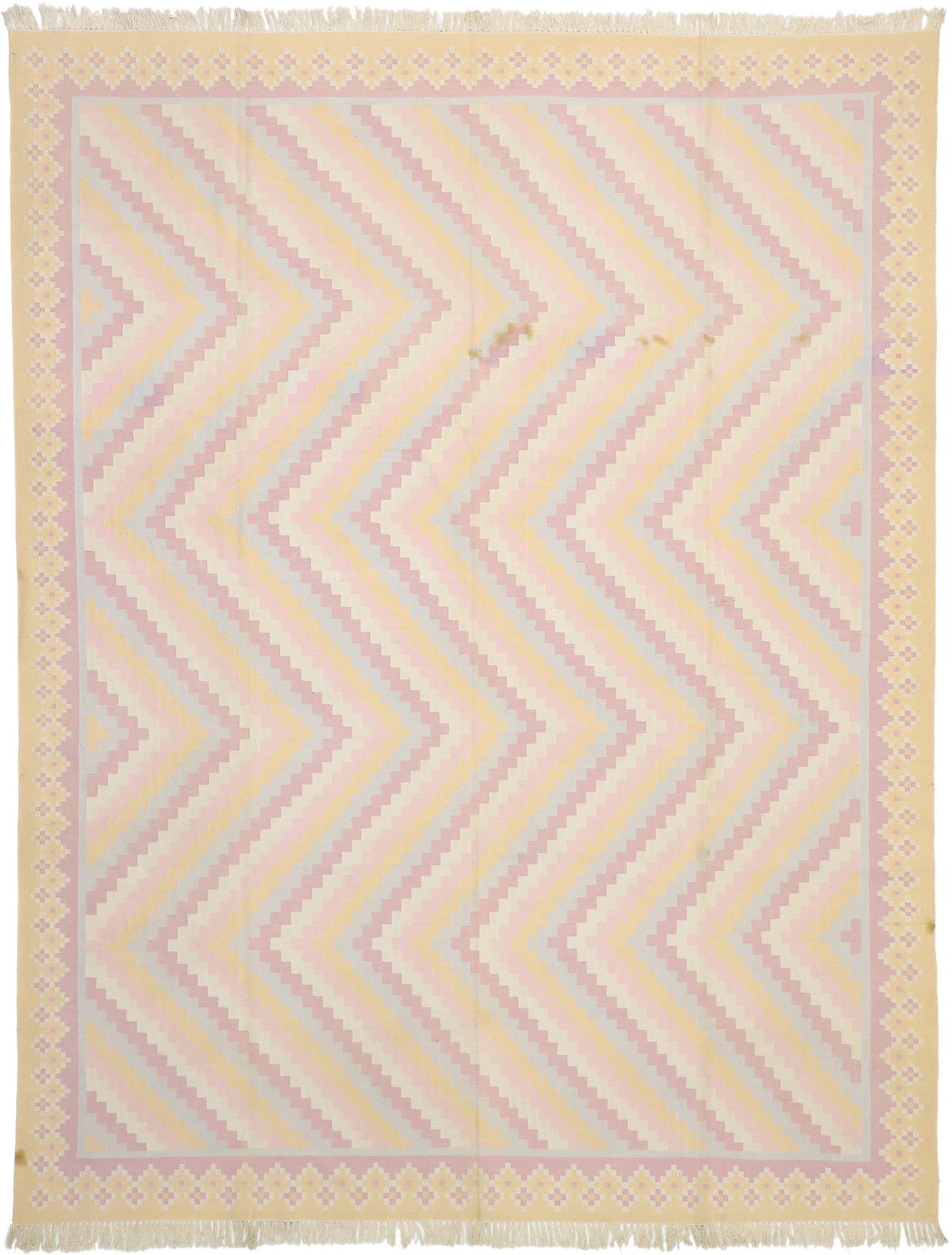 9 x 12 Vintage Indian Dhurrie Rug 70502