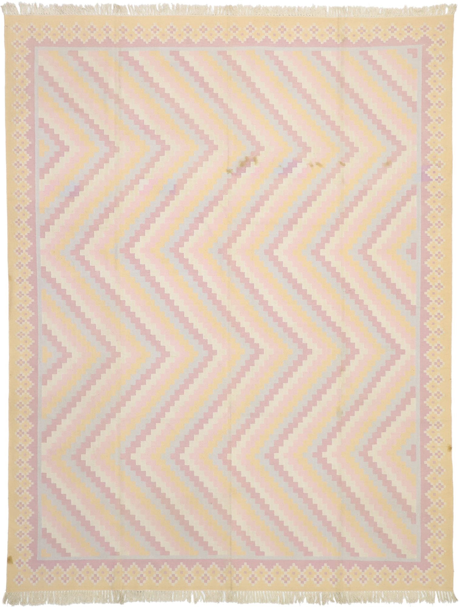 9 x 12 Vintage Indian Dhurrie Rug 70502