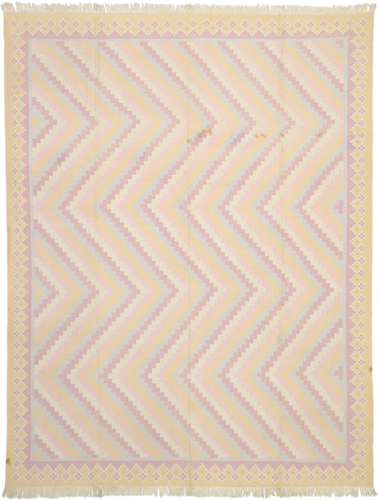 9 x 12 Vintage Indian Dhurrie Rug 70502