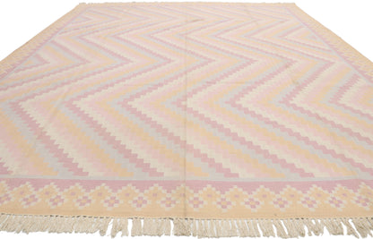 9 x 12 Vintage Indian Dhurrie Rug 70502