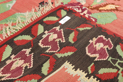 7 x 10 Vintage Turkish Rose Kilim Rug 70525