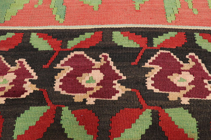 7 x 10 Vintage Turkish Rose Kilim Rug 70525