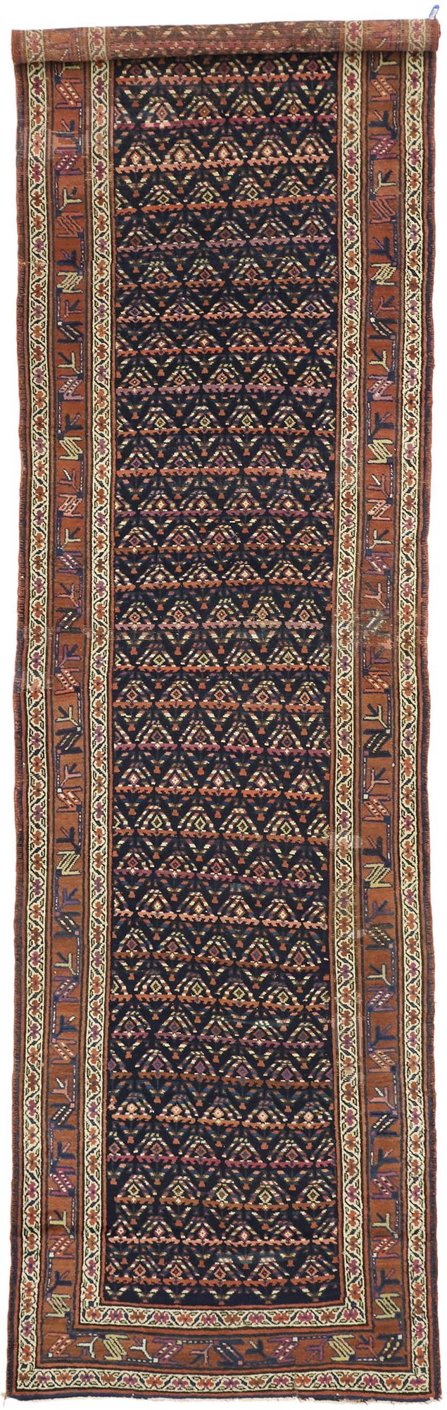4 x 13 Antique Russian Caucasian Shirvan Boteh Runner 70541