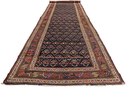 4 x 13 Antique Russian Caucasian Shirvan Boteh Runner 70541
