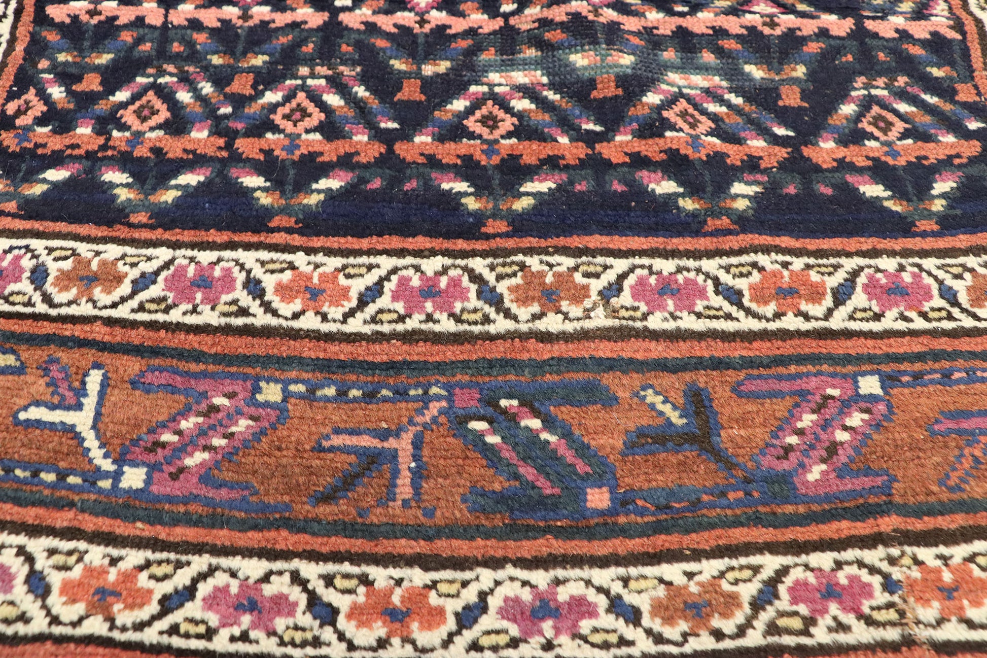 4 x 13 Antique Russian Caucasian Shirvan Boteh Runner 70541