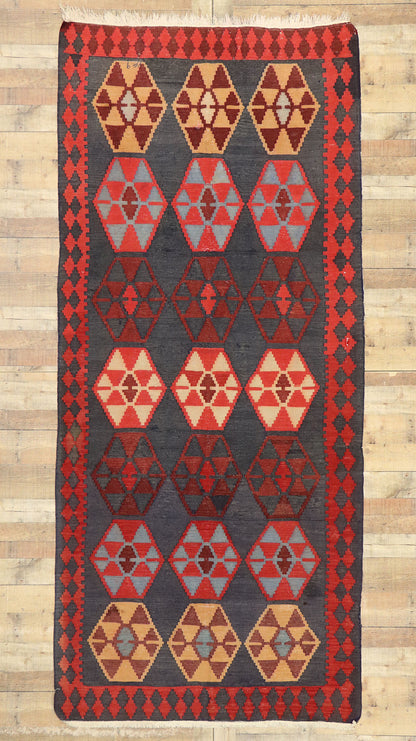 4 x 10 Vintage Persian Shiraz Kilim Rug 70559