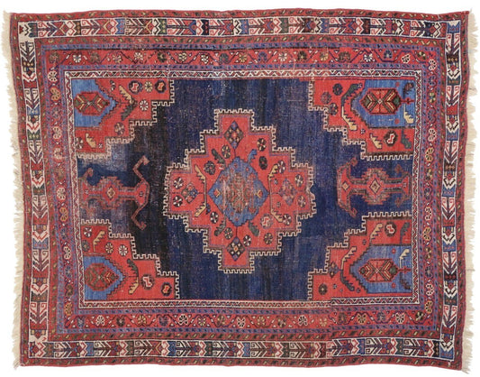 4 x 5 Antique Persian Afshar Rug 70623