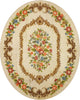 7 x 9 Antique Chinese Floral Hooked Rug 70686