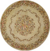 8 x 8 Antique Floral Hooked Round Rug 70688
