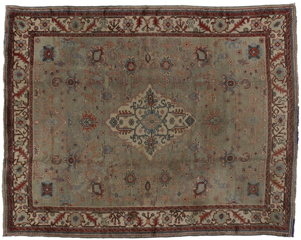 9 x 11 Antique Oushak Rug 70706