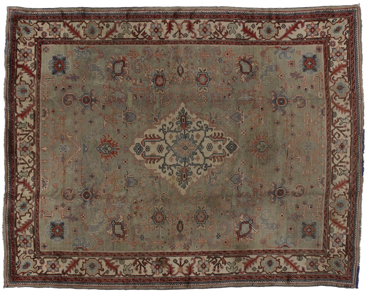 9 x 11 Antique Oushak Rug 70706
