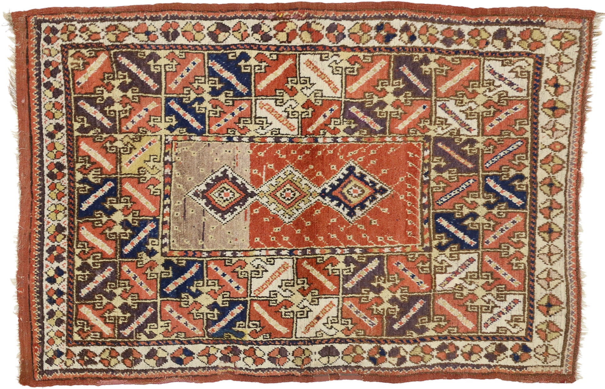4 x 6 Antique Turkish Oushak Rug 70739