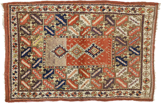 4 x 6 Antique Turkish Oushak Rug 70739