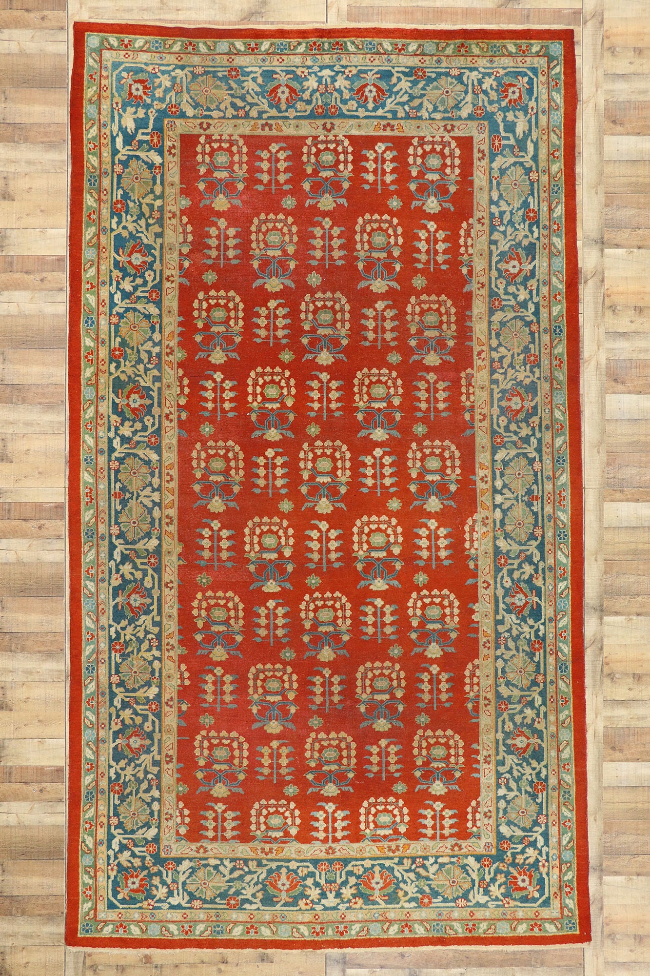 8 x 15 Antique Indian Agra Rug 70773
