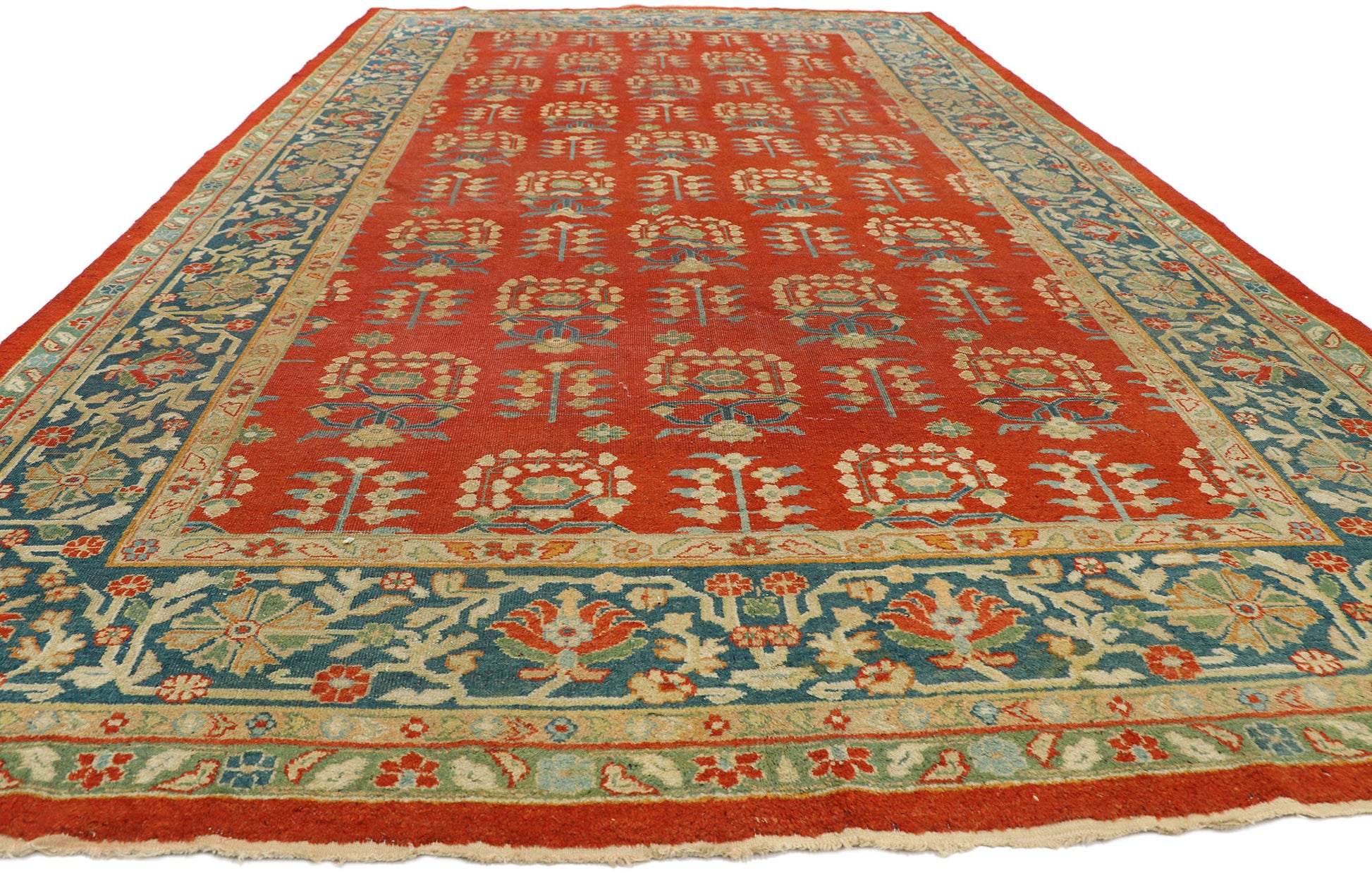 8 x 15 Antique Indian Agra Rug 70773