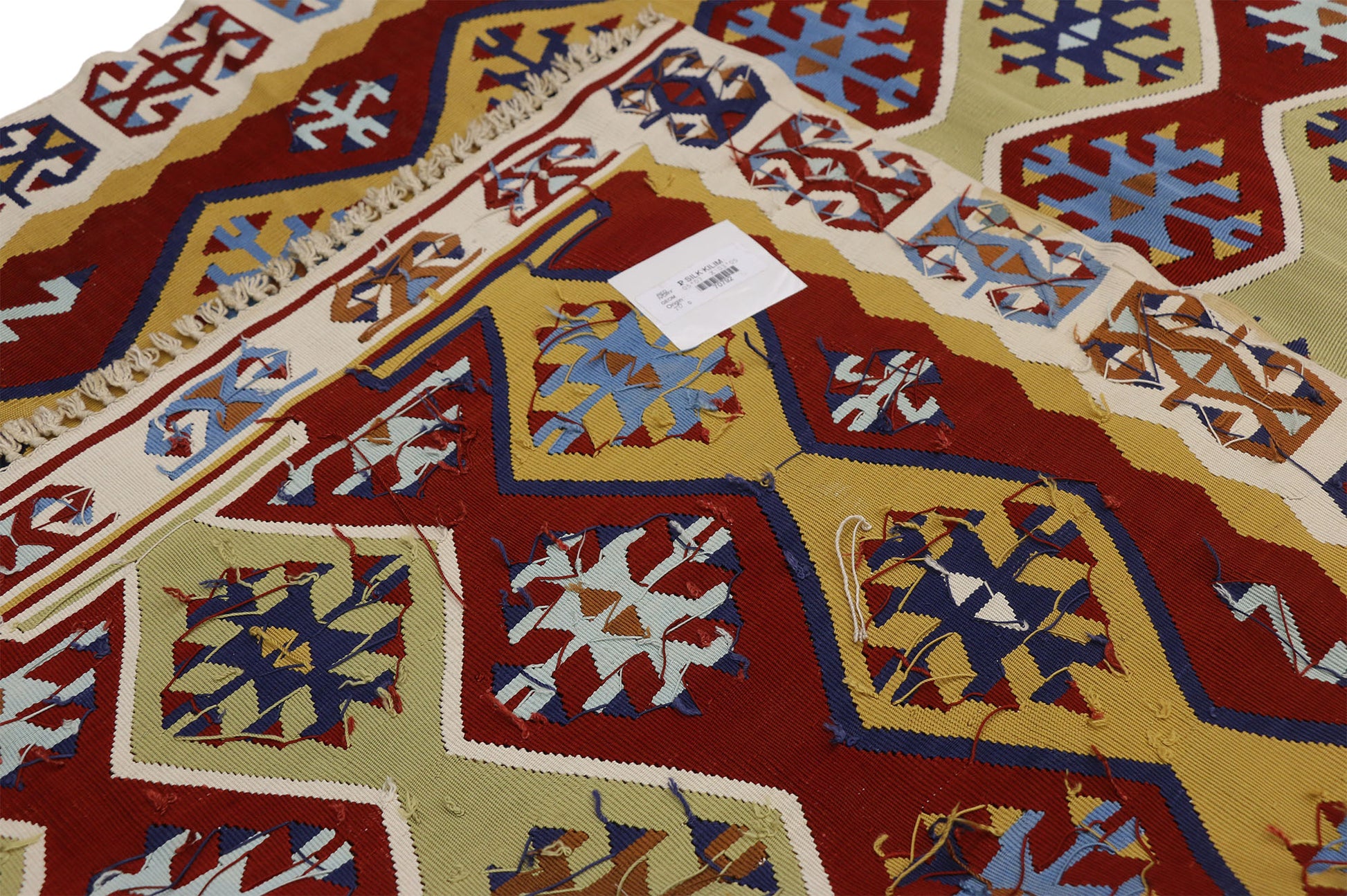 3 x 6 Vintage Turkish Silk Kilim Rug 70792